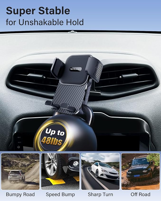 Car Phone Holder for Toyota RAV4 2019 2020 2021 2022-2024 Premium XLE, Adventure, TRD Off-Road, Limited, Hybrid XSE Accessories Automobile Cradles Phone Mount, Cell Phone Base Not Block Air Vent