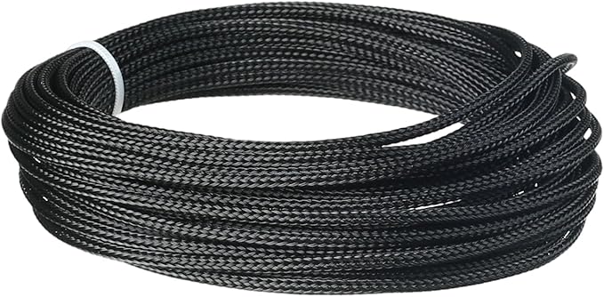Aicosineg Cable Sleeve Braided Sleeving PET Wire Loom Tubing Cable 32.81ft-1/8inches Wrap Protector for HiFi Audio and Video Headphone Cable Protect Wires from Chewing of Pets Black