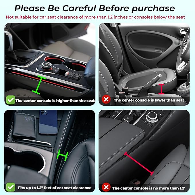 ETZAR Car Seat Gap Filler Organizer, Car Organizer, Seat Gap Storage Box with Cup Holders for Drink, Car Leather Cup Holder Gap Bag Front Seat for Holding Phone, Sunglasses,Keys（Brown Passenger Seat