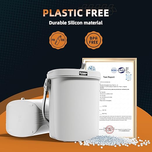 2 Gallon Silicon Car Trash Can with Lid - 100% Leak-Proof Trash Bin, Waterproof Garbage Can, Gifts for Men and Women