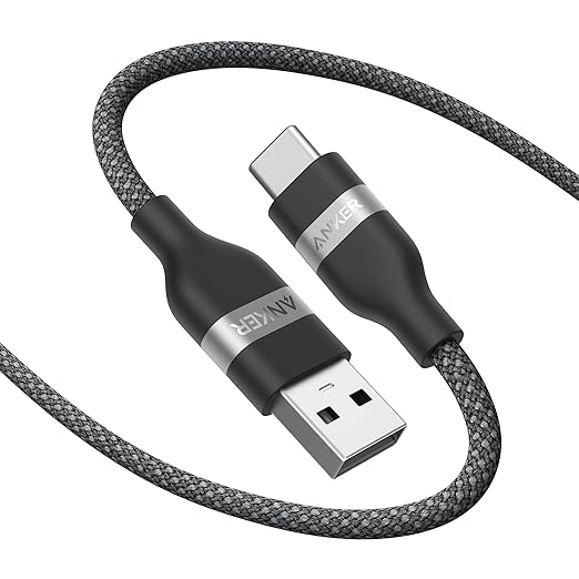 Anker Car Carplay Cable for iPhone 17 16 Pro Max Plus, Upcycled Braided USB A to USB C Car Charger Cord for Samsung Note20 and More (6FT, Black)