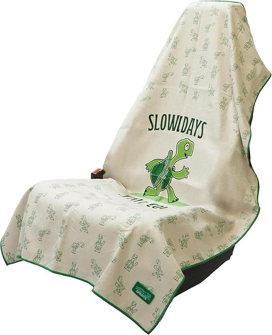 Sprints Athletic Running Towel, Full-Sized, Car Seat Cover - Moisture Wicking (Slow Days Still Count)