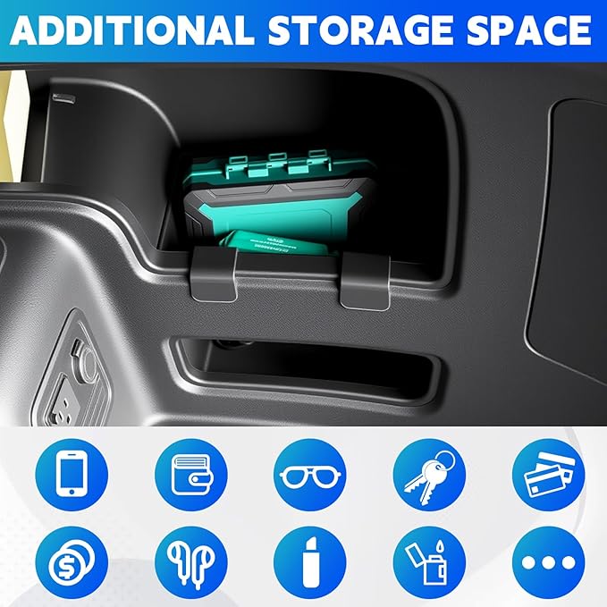 Trunk Organizer Fits for 2010-2024 Toyota 4Runner 5-Seat 2nd Row Trunk Storage Box No-Drill Compatible with 4Runner Accessories (Right Hanging)