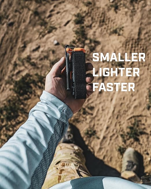 Snakestaff Systems Tourniquet - ETQ Gen 2 Made in The USA | EDC Gear for Trauma Kits, Tourniquet Kits, and Medical Emergency Bags, Orange, Wide (1.5")