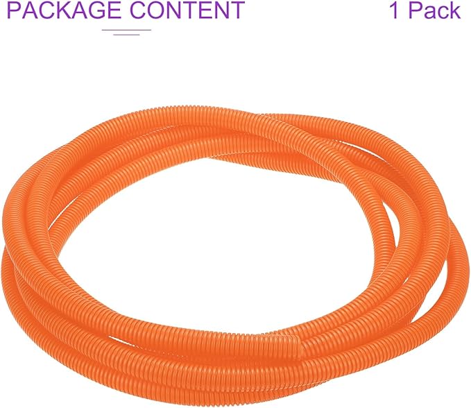DMiotech 20ft Wire Loom Split Tubing 5/8 Inch(15.9mm) ID, Cord Protectors from Pet Flexible Conduit Cable Management for Office Home Garden, Orange