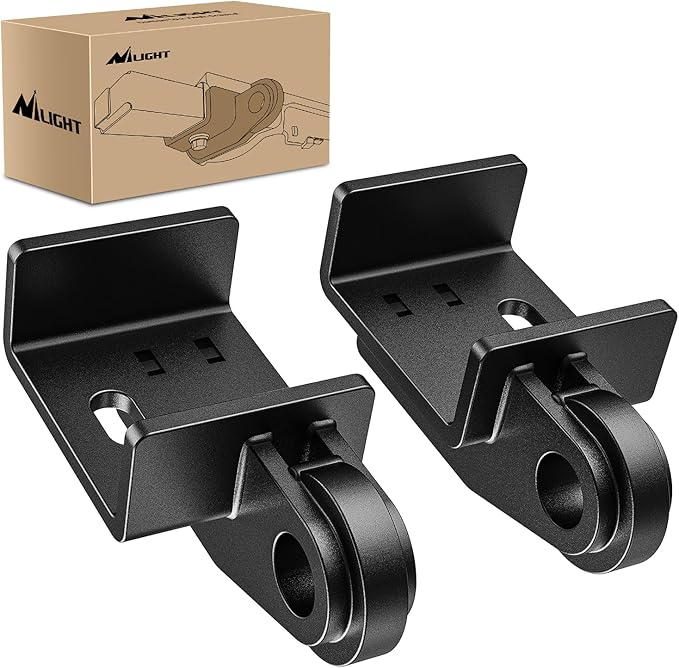 Nilight 2 Pack Demon Front Tow Hook Mounting Bracket Compatible with 2009-2013 2014 2015 2016 2017 2018 2019 2020 2021 2022 2023 Toyota Tacoma (Not Include D-Ring Shackle), Bracket Replacement