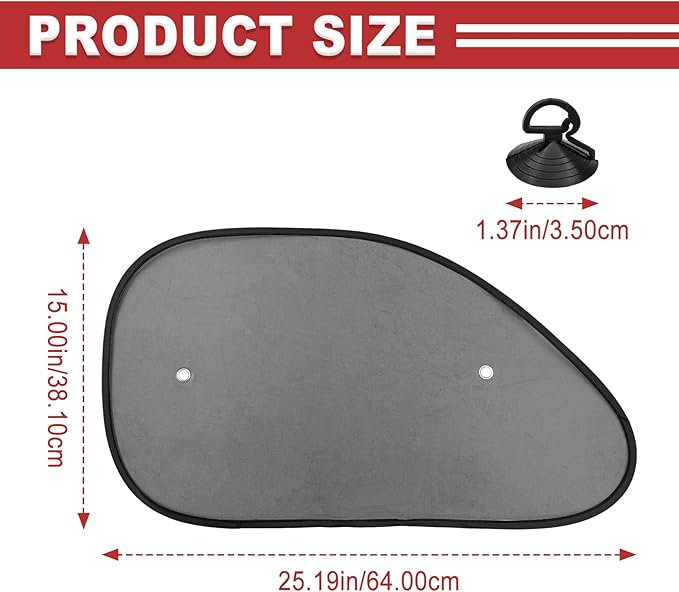 2 Pieces Universal Car Window Sun Shade Side Window UV Protection for Child and Baby Blocks Glare Sunlight and Heat Reduces Fading and Damage Fits Most Cars