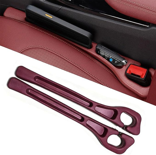 2 PCS Car Seat Gap Filler for BMW X1 X3 X5, Seat Gap Plug with Storage Slot Console Organizer to Stop Items Falling Between Seats Plug Play,B/Red