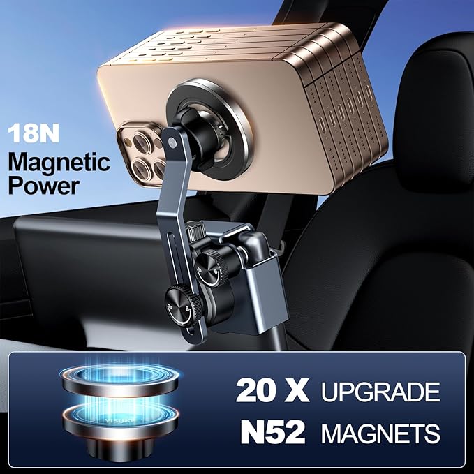 Magnetic Phone Mount Compatible with Tesla Model 3 Model Y, Car Holder 2025, Compatible with iPhone MagSafe 17/16/15/14/13/12 (Compatible with Tesla Screen Phone Mount)