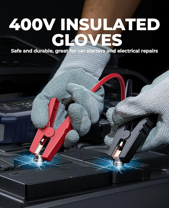 YaberAuto 9-in-1 Car Jump Starter with Air Compressor 4500A 150PSI, Battery Jumper Starter Portable for 9L Gas/8L Diesel, Jump Box with Auto-Shutoff Tire Inflator, Safety Jumper Cables, Gloves, Lights