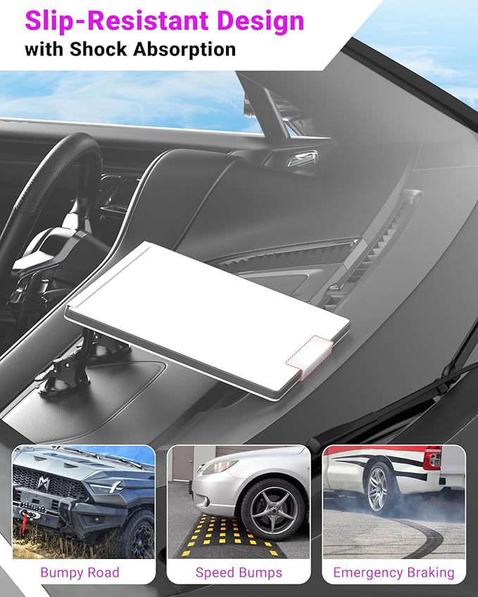 Starlink Mini Dash Mount, 360° Adjustable Dual Base Suction Cup with U-Shaped Cradle for Dashboard, Windshield, Starlink Mini Mobility Accessories for Car, RV, Boat, Truck
