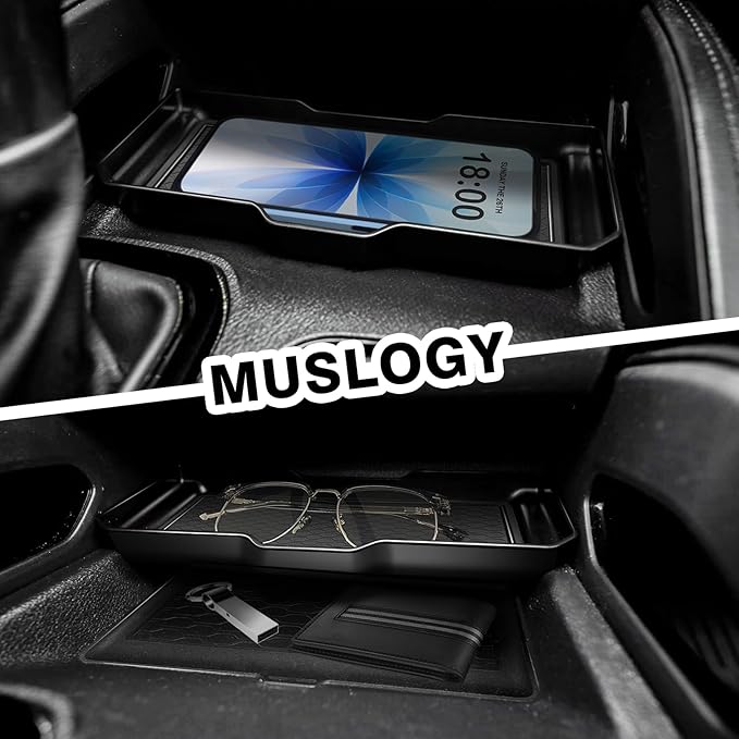 Muslogy Compatible with Nissan Frontier 2022-2025 2026 Accessories Center Console Organizer for Under Climate Controls Interior Storage Divider Tray