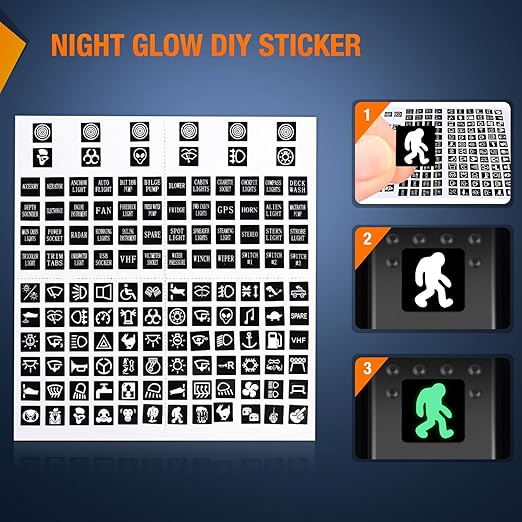 Nilight - 90118H 5 Gang Rocker Switch Panel Pre-Wired Aluminum Switch Panel with Dual USB Cigarette Lighter Socket Voltmeter12V-24V DC Switch Panel with Night Glow Stickers for Cars Rvs Trucks