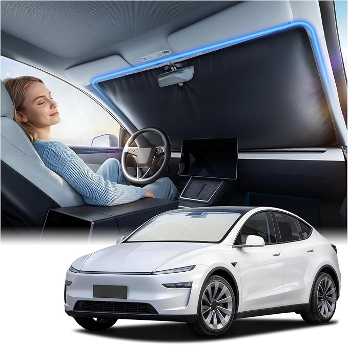 Nmoiss Ice Silk Air-Cooled Car Windshield Sun Shade, [Enjoy Superior Coolness & Comfort] 84.2% Heat Insulation UPF>50 UV Block, Interior Protection, Universal Fit for Car SUV Truck, Medium 64"x32"