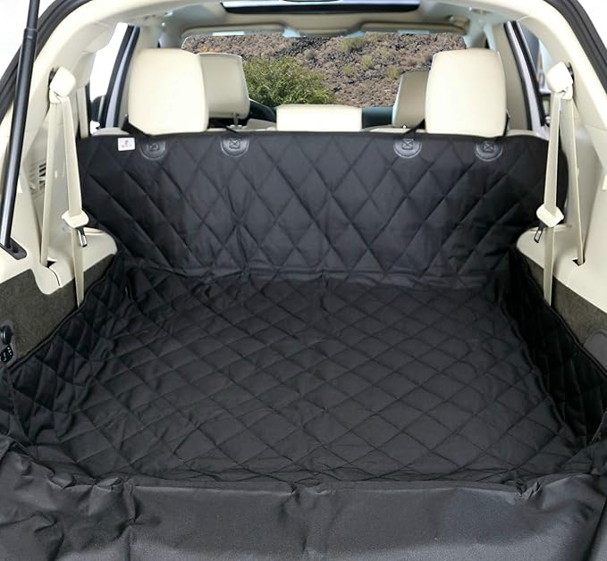 4Knines SUV Cargo Liner for Dogs – Dog Trunk Cover – Heavy-Duty, Waterproof Pet Seat Protector – Durable Cargo Liners for Dogs – USA-Based Company - Extra Large (Black)