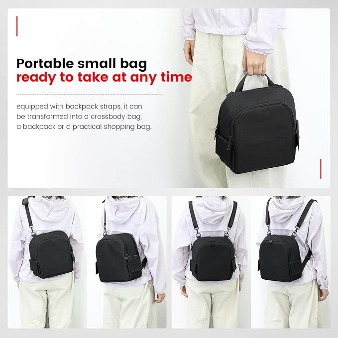 3rd Gen Upgrade RAV4 Trunk Cubby Bag Organizer with Clear Window,Small Cargo Side Pocket Compatible with Toyota Rav4 2025 2024 2023 2022 2021 2020 2019 Storage Emergency Backpack for Empty Hole