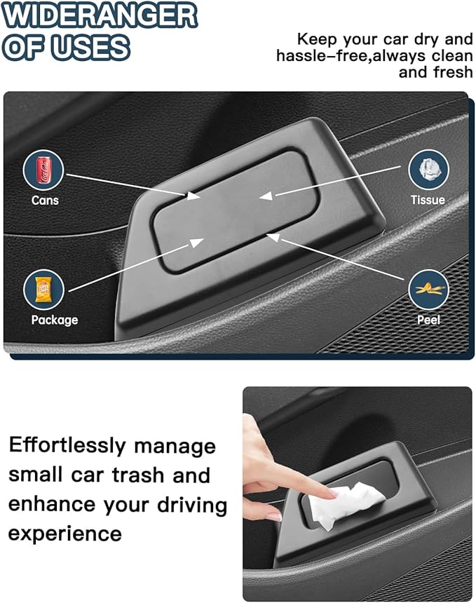 Ruiya Trash Can for Corolla Cross Portable Mini Car Trash Bin with Lid for Storage and Organize Corolla Cross Accessories Garbage Can Compatible with 2022 2023 2024 2025 2026 Toyota Corolla Cross