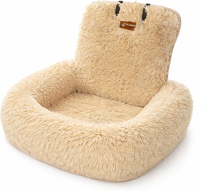 Pelsbarn Soft Comfortable Dog Protecting Car Bed 2.0 Small (Beige)