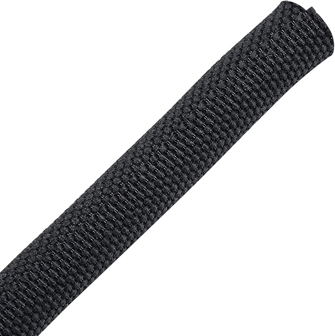Automotive Wire Sheathing Split Wire Loom Braided Mesh Woven Cable Sleeve for Wires/Cable Cord Protector (5/16" - 48 Feet)
