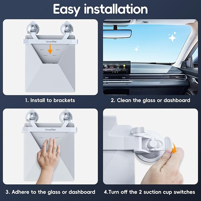 for Starlink Mini Suction Cup Mount for Dashboard & Windshield Ensures Stable Satellite Signal, Secure Star Link Mini Car Mount High Strength Suction Base Mounting Kit Suitable for Most Vehicles