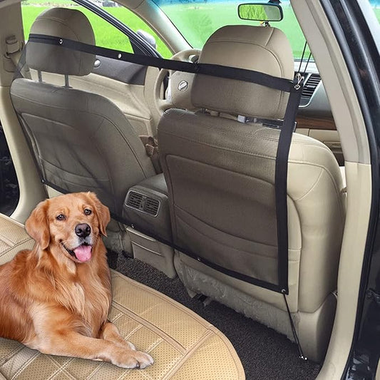 1 PC Car Black Fence, Pet Barrier Backseat Mesh, Pet Disturb Stopper, Stretchable Mesh Obstacle, Suitable for SUV Pickup and Small Car (45.2In x 24.4In)