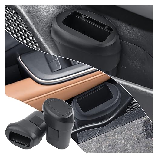 LUWU Car Trash Can Compatible with 2022-2025 Toyota Crown - Interior Accessory with Lid, Portable Mini Dustbin, Leak-Proof Garbage Bin 2PCS