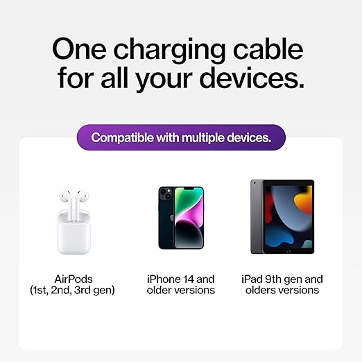 Statik MagStack USB A to iPhone Cable MFi Certified, Clutter-Free Magnetic Charging Cable, Anti-Tangle Phone Charger Cord, 12W, Compatible with iPhone 14 Pro Max, 13 12 11, 3FT/1M