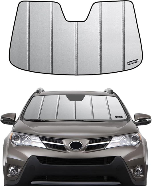 Pigenius Windshield Sunshade for Toyota RAV4 2013-2018 with Rearview Mirror Camera - Safeguard