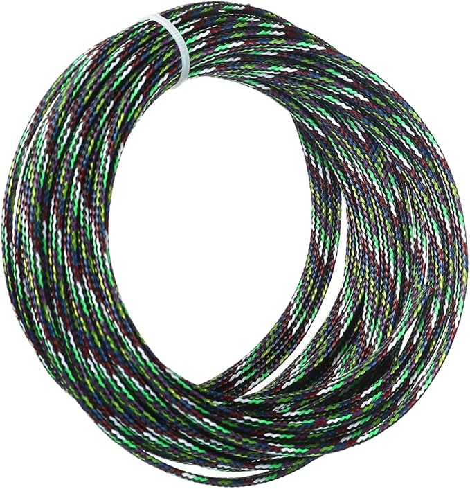 Aicosineg Cable Sleeve Braided Sleeving PET Wire Loom Tubing Cable 32.81ft-1/6inches Wrap Protector for HiFi Audio and Video Headphone Cable Protect Wires from Chewing of Pets Multicolor