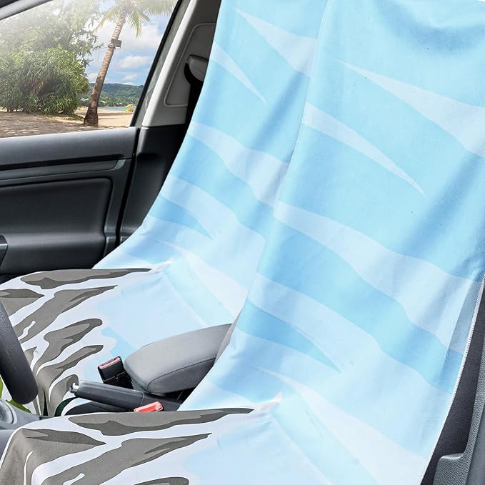 Hahafelt 2 Pack Car Seat Towel Covers with Storage Bag 63 x 32 Inch Athletic Running Towel Seat Sweat Washable Non Slip Cover Gift for Car Outdoor Sport Activities (National Park 1)