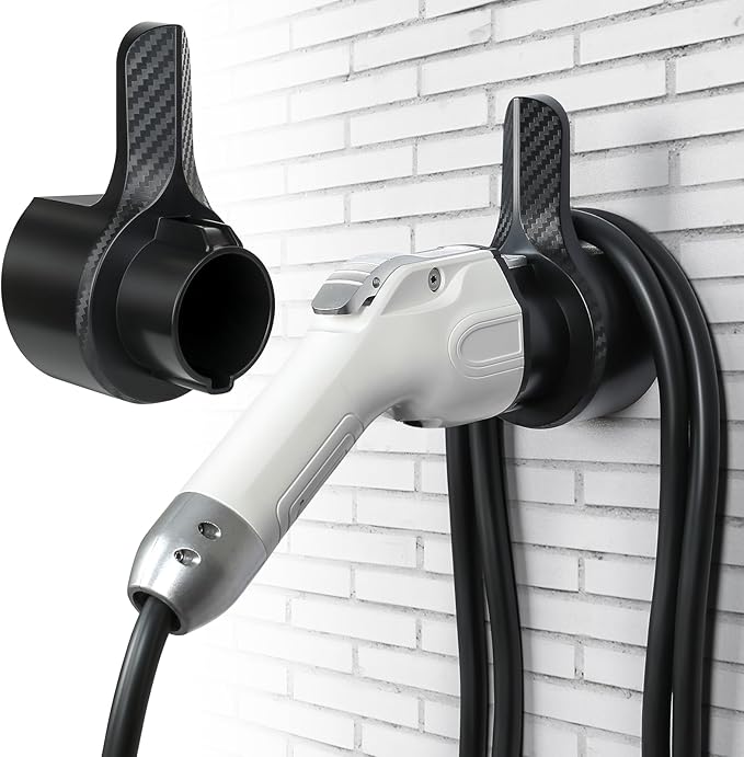 Electric Car Charger Holder Wall Mount for J1772,Charging Cable Holder, Electric Vehicle Charger Dock,EV Charge Cable Organizer,EV Cord Plug Holder,J1772