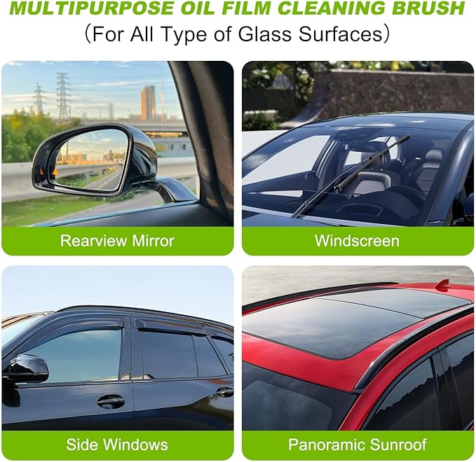 1-Pack Oil Film Remover Brush – Rainproof & Anti-Fog Windshield Cleaner Tool for Car Glass | Streak-Free Visibility, Easy Grip Design