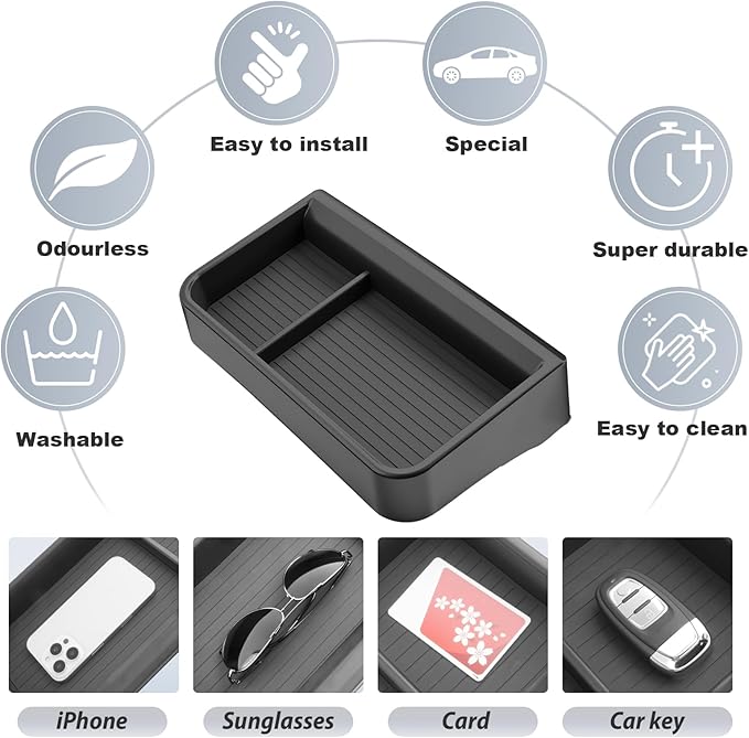 SKTU Upgrade for 2025 2026 Ford Explorer Dashboard Organizer for Active/ST-Line/Platinum/ST Behind Screen Organizer Ford Explorer 2025 2026 Accessories Dashboard Tray