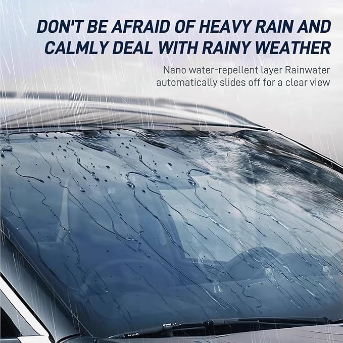 Car Glass Oil Film Remover, Nano Rare Earth Windshield Cleaner, Remove Water Spots, Wax & Grime, Restore Clarity for Auto Windows, Shower Doors & Home Glass