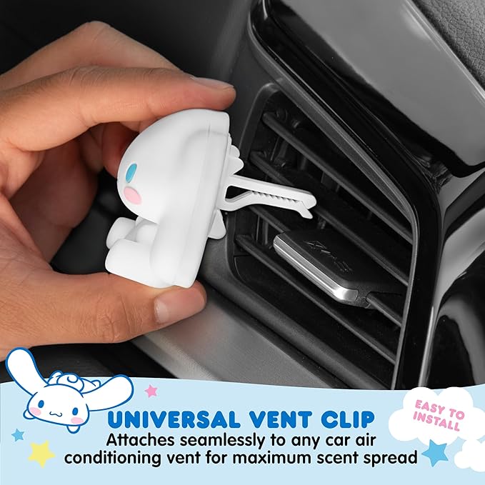 Sanrio Cinnamoroll Car Trunk Organizer, Steering Wheel Cover, Air Freshener & Refill – Cute, Collapsible, Heavy-Duty Storage & Car Accessories for Groceries, Tools, Travel – 12.5"L x 12.5"W x 9"H