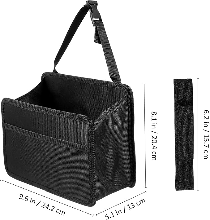 iplusmile Car Seat Organizer Backseat Hanging Storage Box Foldable Trash can with Large Capacity and Multiple Pockets 9.44X6.69X5.31 Inch Car Interior Storage for Travel and Daily Use