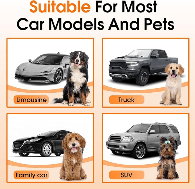 NECKORY 2 Pack Front Dog Seat Cover, Waterproof Car Seat Covers for Dogs Nonslip Scratch-Proof Dog Seat Cover Front Seat Cover for SUV, Sedans,Trucks,Cars - S, Black
