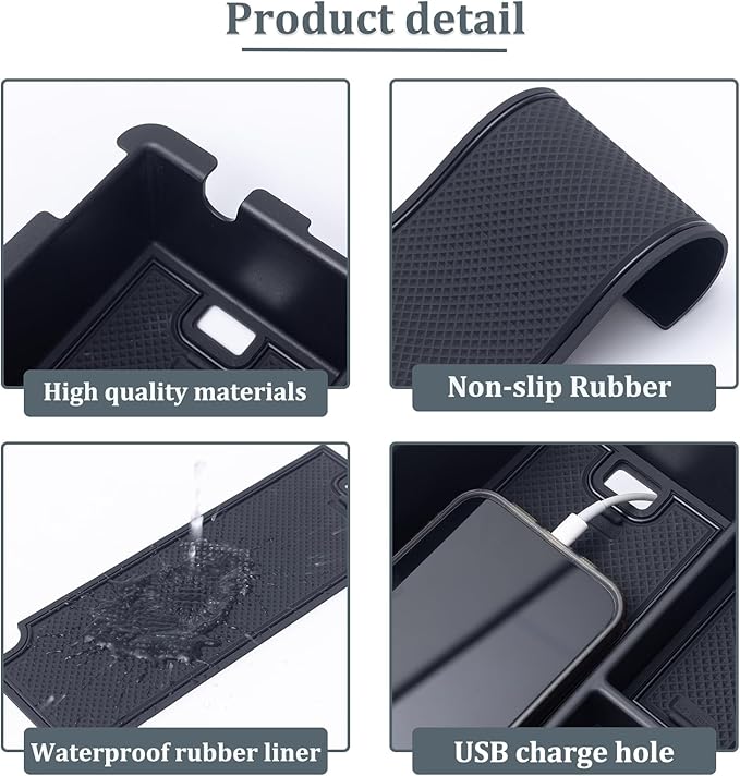 JKCOVER Center Console Organizer Tray Compatible with 2024 2025 Subaru Impreza and Subaru Crosstrek Accessories ABS Material Insert Armrest Storage Box
