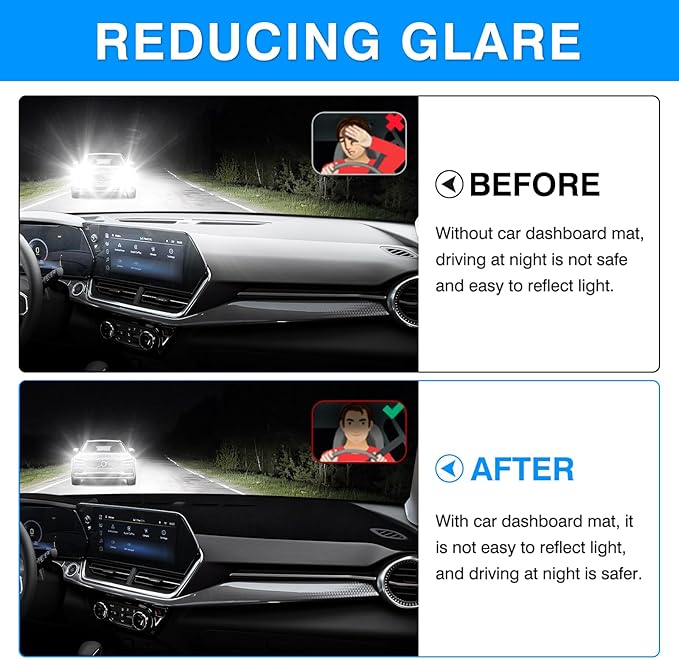 Autorder Dashboard Cover Mat for 2024 2025 2026 Chevy/Chevrolet Trax Accessories Dash Cover Upgrade Velvet Dash Mat Sunshade Glare UV Rays Protector