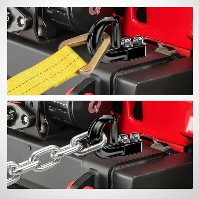 Nilight 2Pcs Bolt-On Tow Hooks with Spring Clip 10,000LBS 2Pcs Black Forged Recovery Tow Hooks Compatible with Jeep Ford Dodge Chevy GMC Toyota Pickup Truck