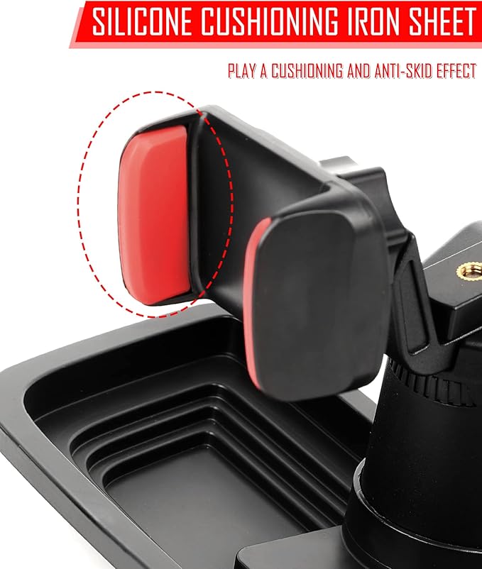 JeCar JK Phone Holder Upgrade Dash Cellphone Mount Interior Accessories for Jeep Wrangler JK JKU 2011-2018, Black