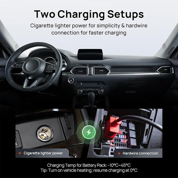 70mai Dash Cam Battery Pack BL96NNX, 96Wh LiFePO4 Backup Power, Up to 30-Hour Parking Mode, Low Voltage Protection, 11.2-30V Input, XT30+Type-C Output, 7-Protection BMS(Fuse Box Solution)