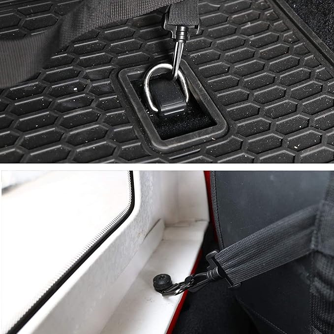 Pet Isolation Net, Safety Mesh Dog Barrier Compatible with 2007-2025 Jeep Wrangler JK JL & Gladiator JT 4-Door, Easy to Install, Fit Behind Rear Seat, Suitable for Medium, Large Pets ﻿