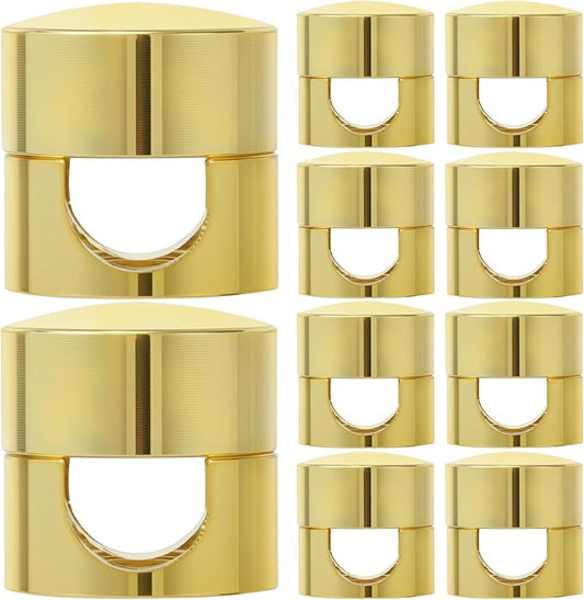 SmallCat 10 Sets Charger Holders for Cords, Gold Color Adjustable Cable Anchor Holders, Adhesive Metal Cord Clips, Cable Management Wire Organizers for Desk, Office, Nightstand