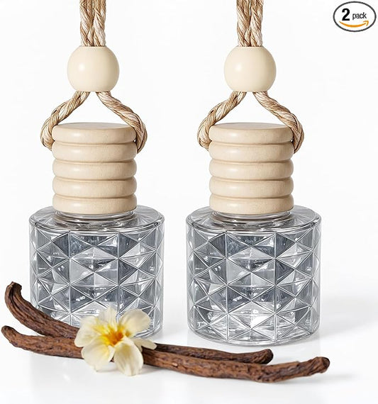 Car Air Freshener-Vanilla Cream Scent Car Fresheners Long Lasting Essential Oil Car Diffuser- Cute Car Accessories for Women Interior without Methyl Carbitol&Hexylene Glycol