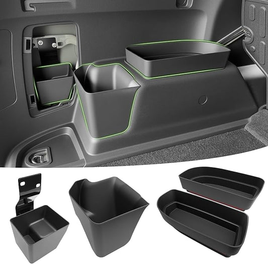 Trunk Organizer for 2010-2024 Toyota 4Runner 5-Seat 2nd Row(NOT Fit 7-Seat 3rd Row), Rear Trunk Storage Box Bin Cargo Tray for 10-24 4 Runner Interior Accessories(4Pcs Trunk Organizer)