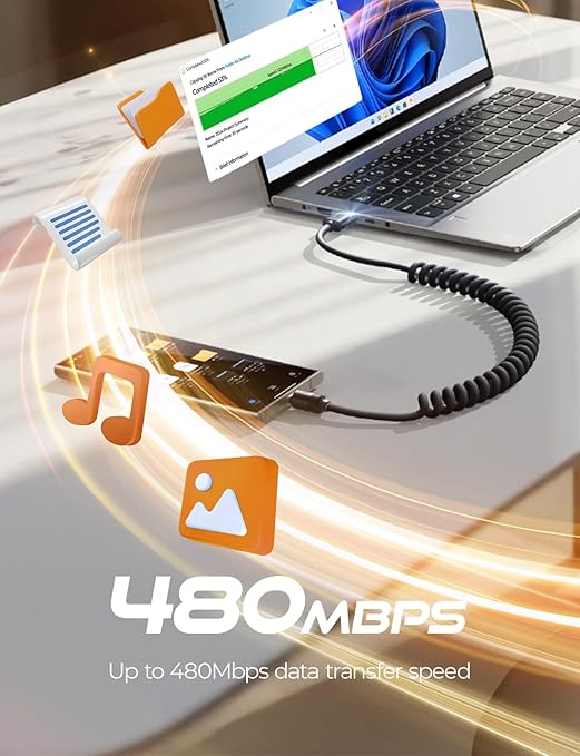 LISEN Coiled USB C Cable, 2 Pack for Android Auto & CarPlay Cable, Short USB A to USB C Cable Compatible with iPhone 17/16/15, Samsung Galaxy S25/S24/S23 A15/A14, Google Pixel 9/8, Space Black 4+6FT