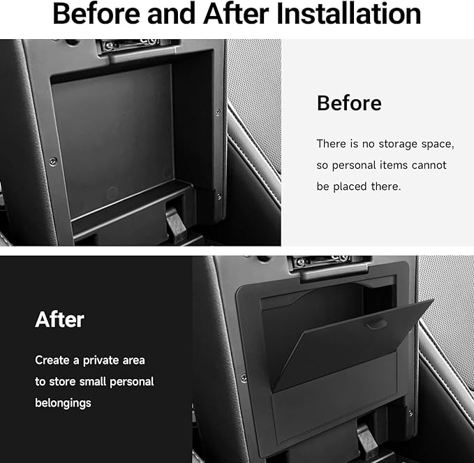 YOJOJOCO 3PCS Center Console Organizer Compatible with Toyota 2024 2025 2026 Tacoma Accessories Center Console Dividers Organizer Hidden Storage Box
