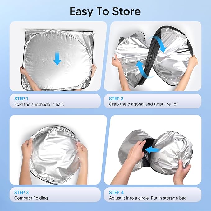 KUST Windshield Sun Shade for Audi A6 Accessories 2019-2024 2025 2026 Window Shade Sun Visor Cover Foldable Blocks UV Rays Keep Your Car Cooler