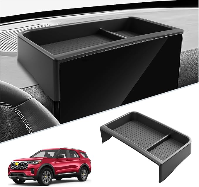 SKTU Upgrade for 2025 2026 Ford Explorer Dashboard Organizer for Active/ST-Line/Platinum/ST Behind Screen Organizer Ford Explorer 2025 2026 Accessories Dashboard Tray
